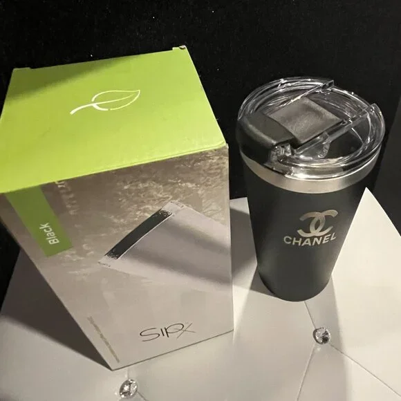 NIB Fashion Black Thermal Coffee Hot Drinks Mug/Cup 16 oz - Picture 6 of 8